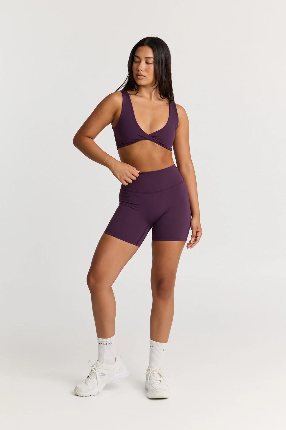6" Sculpt High Waist Biker Short in Deep Plum — image 2