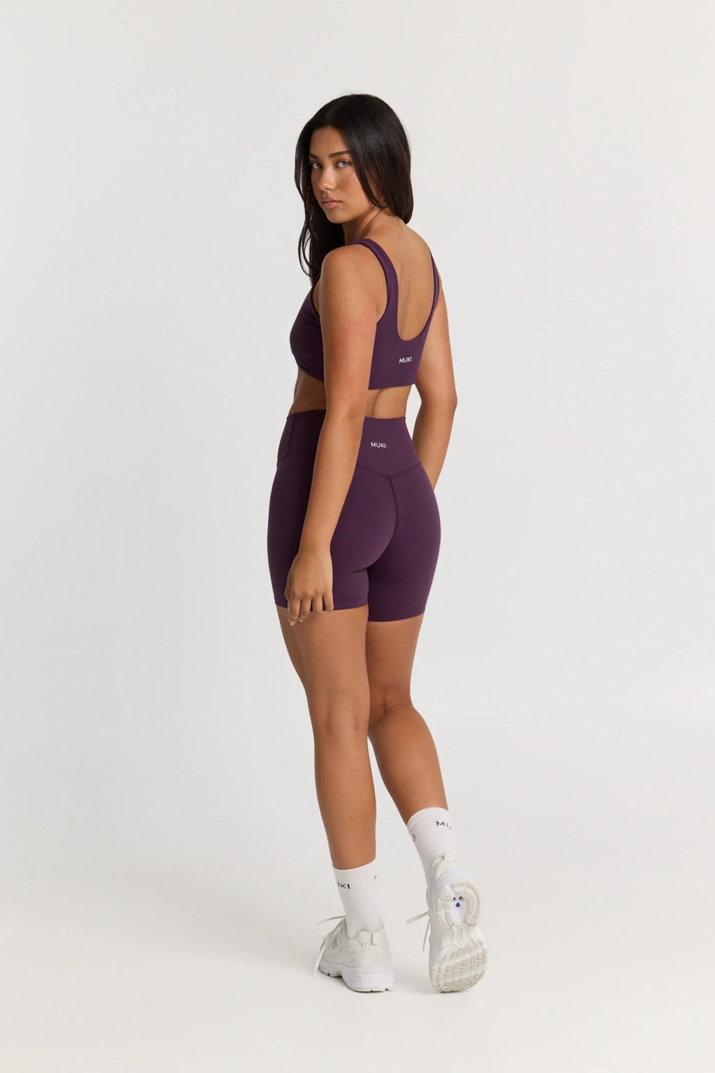 6" Sculpt High Waist Biker Short in Deep Plum — image 3