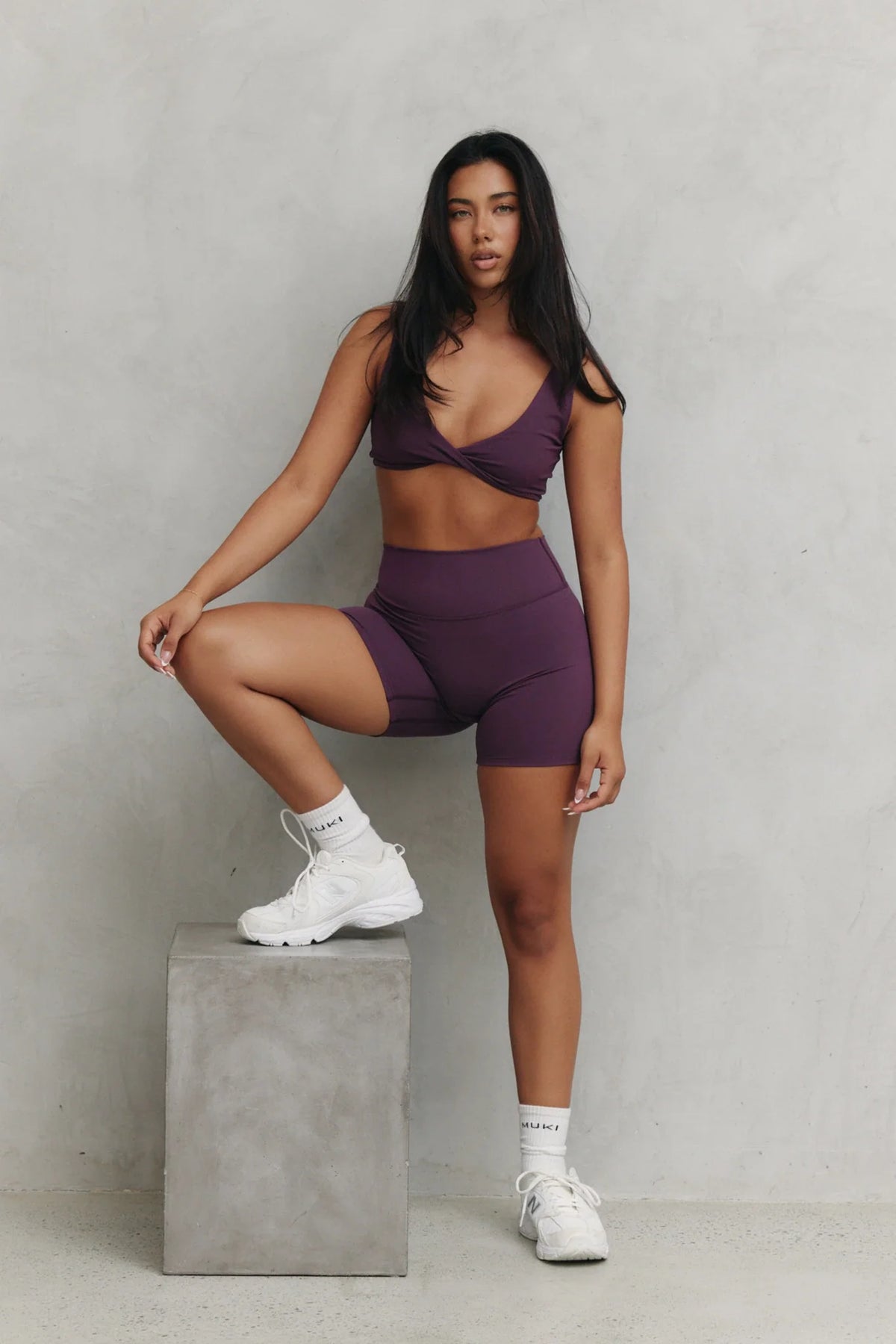 6" Sculpt High Waist Biker Short in Deep Plum — image 5