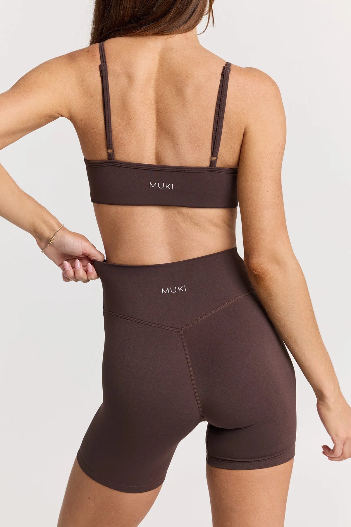 ButterSoft Yoga Set in Espresso - 6" Short + Ruched Bra — image 4