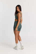 6" Sculpt High Waist Biker Short in Forest Green — image 3