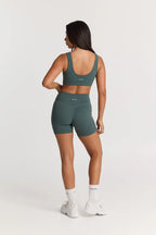 6" Sculpt High Waist Biker Short in Forest Green — image 4