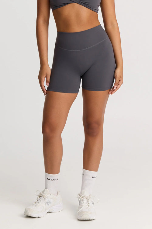 6" Sculpt High Waist Biker Short in Graphite — image 2