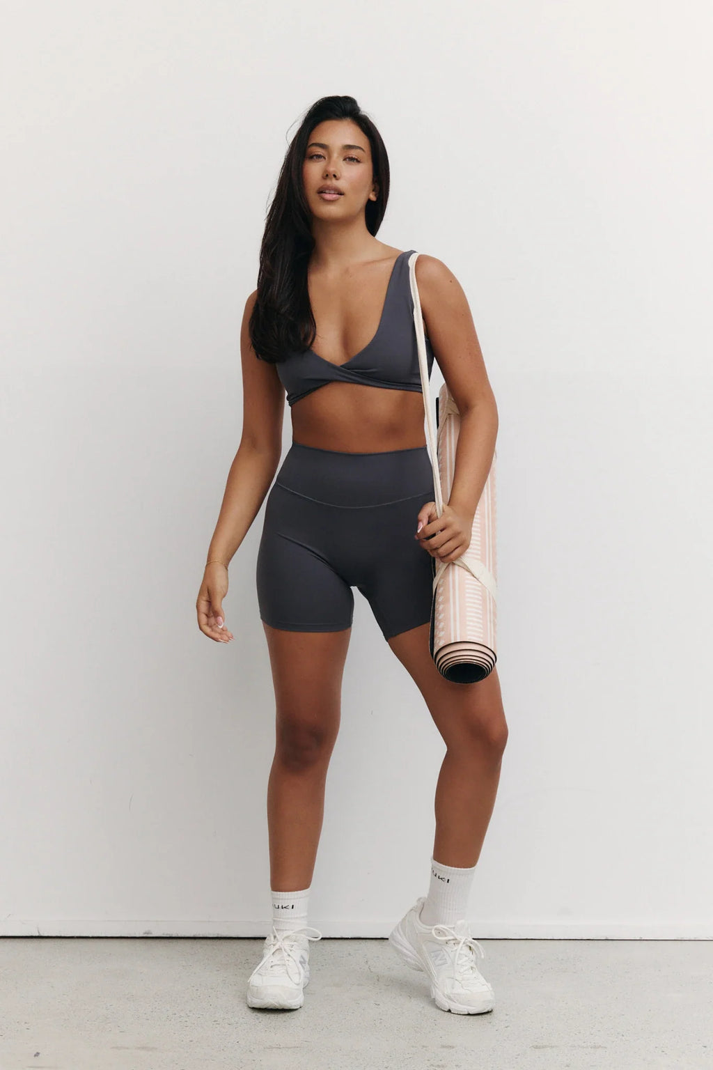 6" Sculpt High Waist Biker Short in Graphite — main image