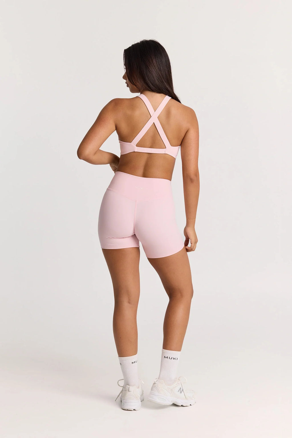 6" Sculpt High Waist Biker Short in Powder Pink — image 3