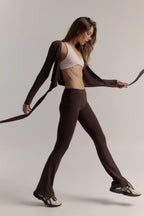 ButterSoft Foldover Flare Legging in Espresso — image 6