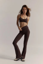 ButterSoft Foldover Flare Legging in Espresso — image 2