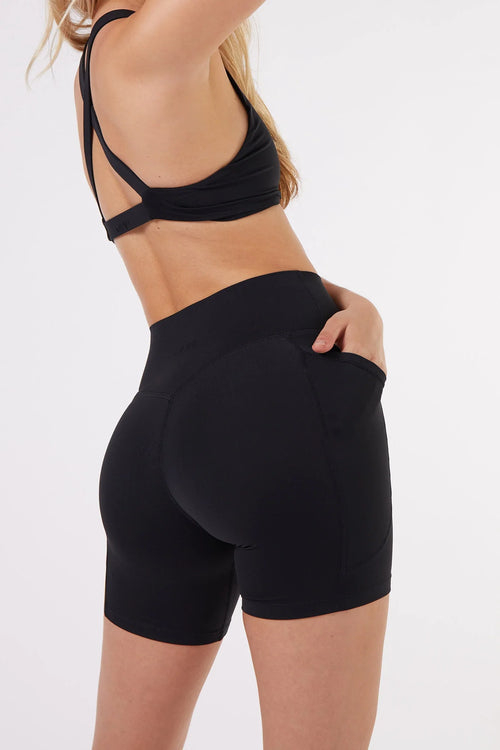 6" ButterSoft Pocket Bike Short in Black — main image