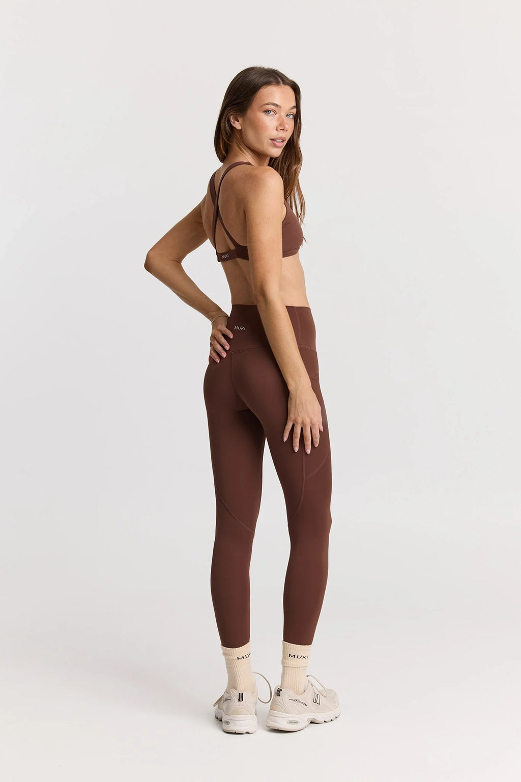 ButterSoft Yoga Set in Chocolate - Pocket Legging + Twist Crop — image 3