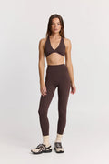 ButterSoft Yoga Set in Espresso - Pocket Legging + Twist Crop — main image