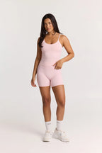 Yoga Set in Powder Pink - Short + Tank — main image