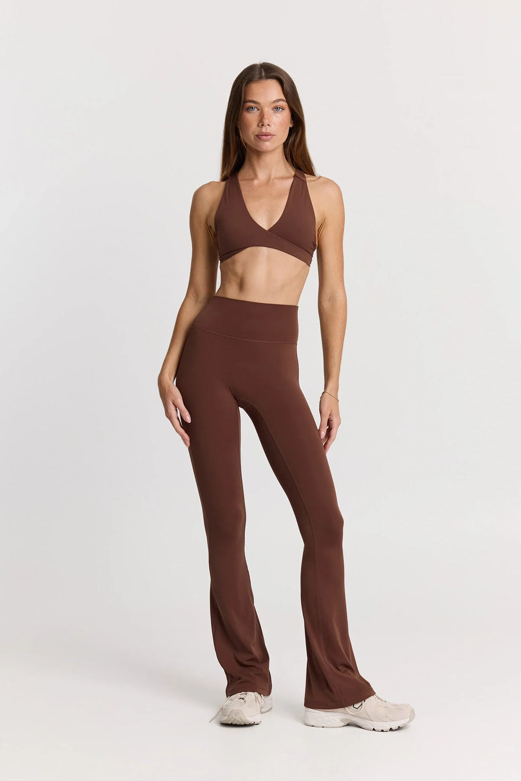 ButterSoft Twist Front Crop In Chocolate — image 2