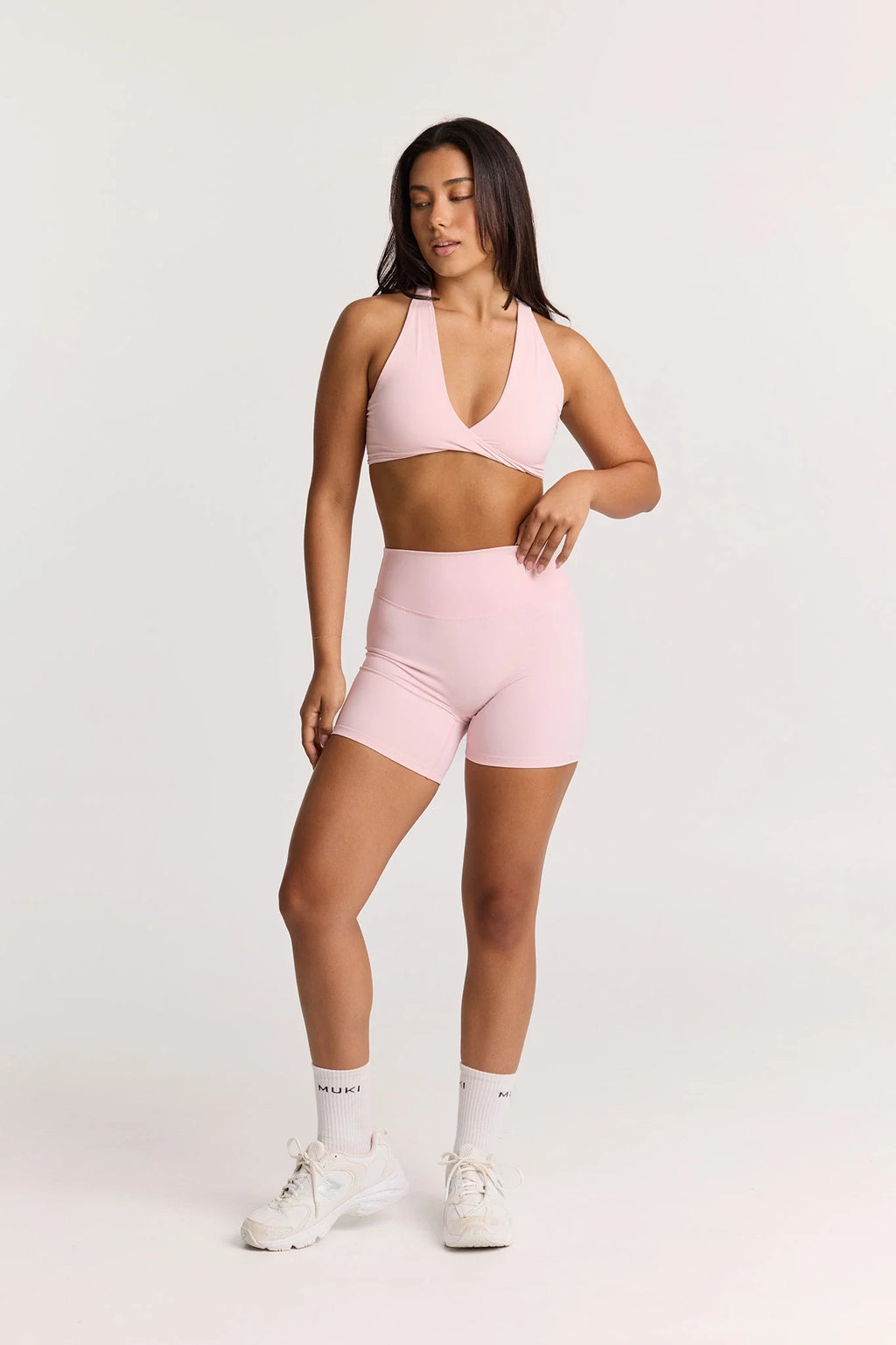ButterSoft Twist Front Crop In Powder Pink — image 3