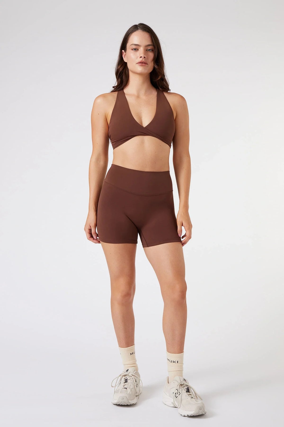 4" ButterSoft High Waist Biker Short in Chocolate — image 3