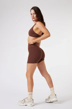 4" ButterSoft High Waist Biker Short in Chocolate — image 4