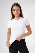 ButterSoft Short Sleeve Tee in White — main image