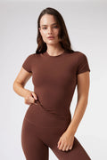 ButterSoft Short Sleeve Tee in Chocolate — main image