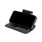 Black Flip Wallet with Stand