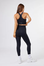 High Support Seamless Ribbed Sports Bra in Black — image 4