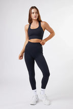 High Support Seamless Ribbed Sports Bra in Black — image 3