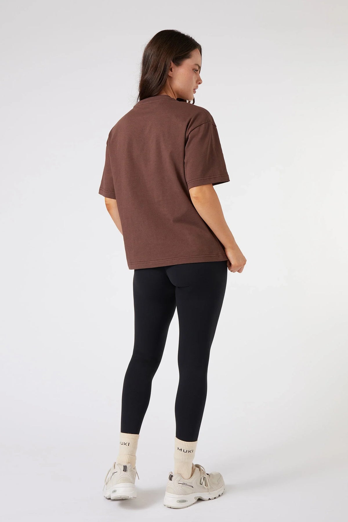 MUKI Heavy Oversized Tee in Chocolate — image 4