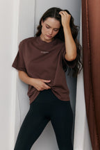MUKI Heavy Oversized Tee in Chocolate — main image