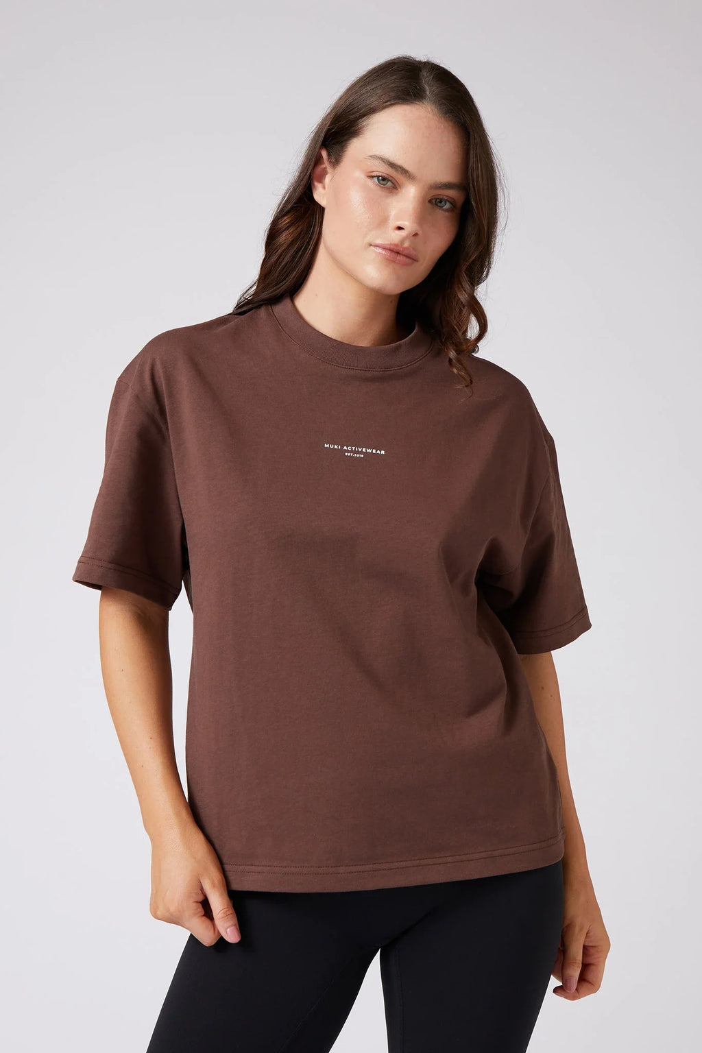 MUKI Heavy Oversized Tee in Chocolate — image 2