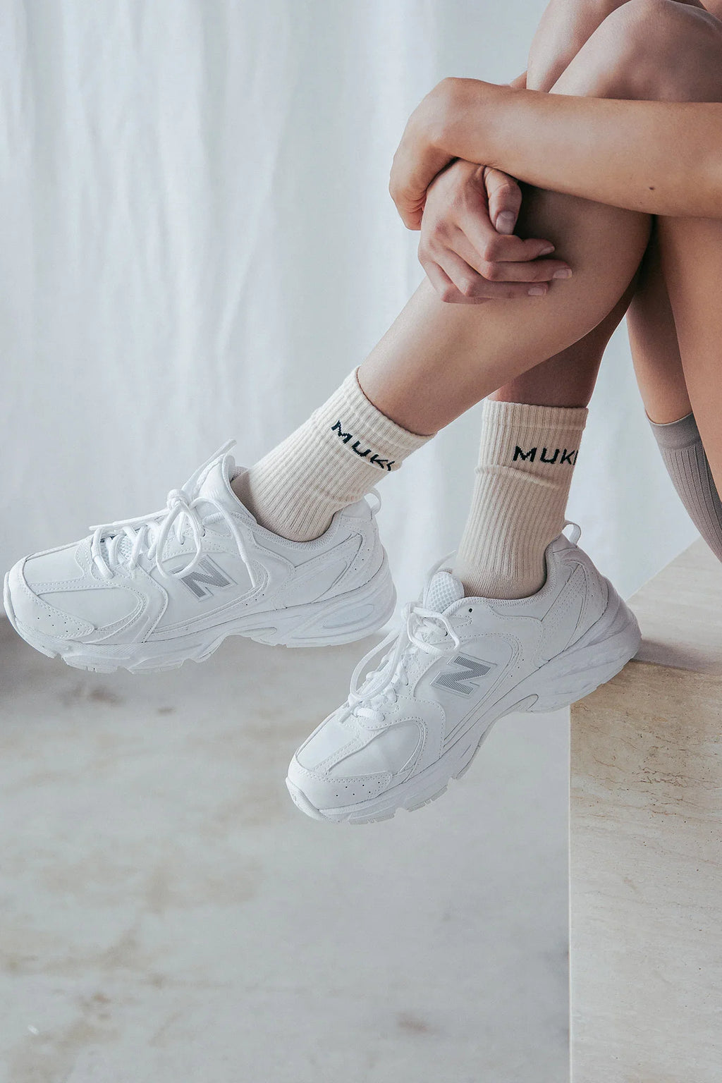 MUKI Crew Sock in Beige — main image