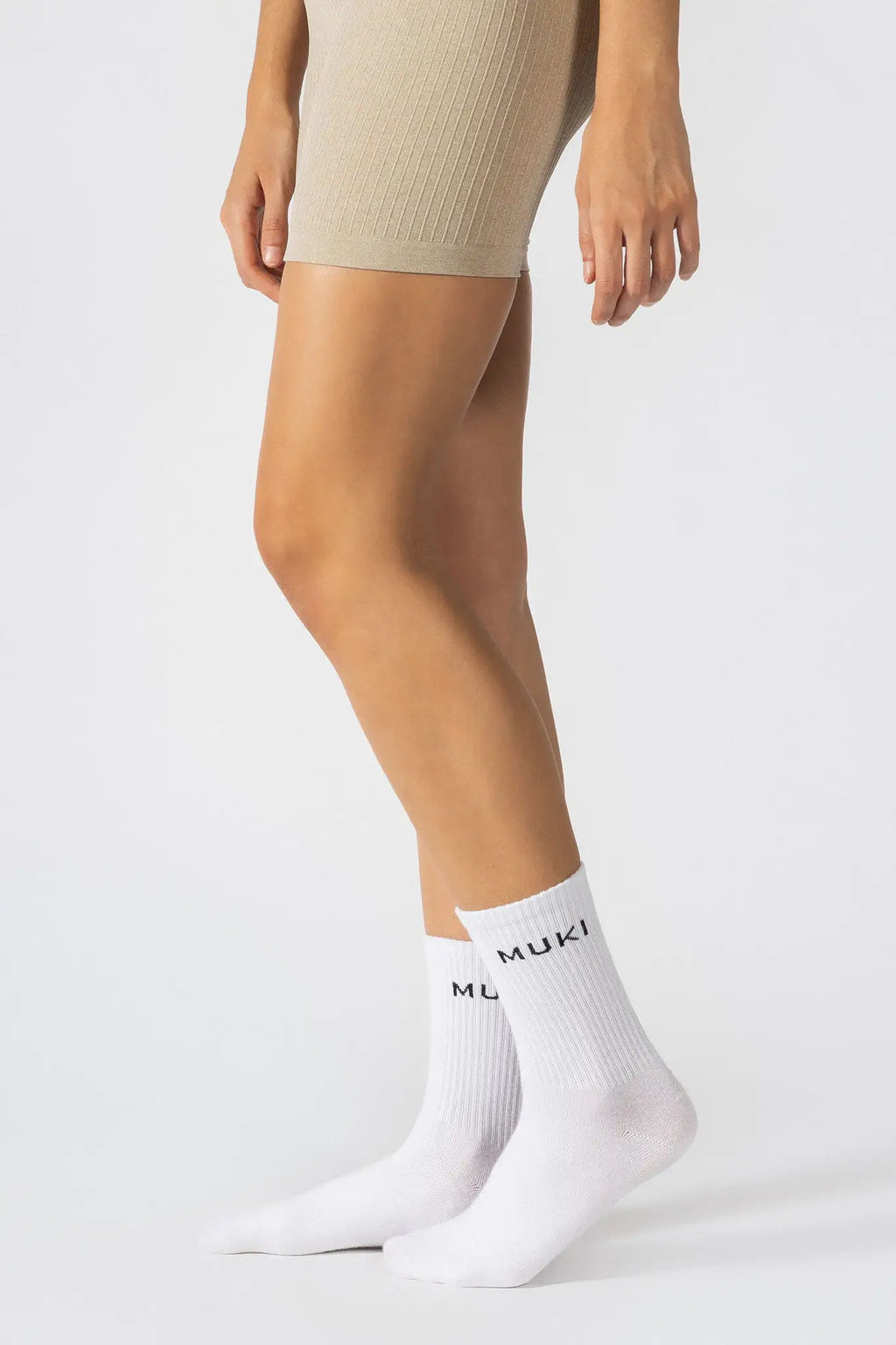 MUKI Crew Sock in White — image 4