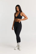 Sculpt Gym Set in Black - Legging + Crossback Bra — main image