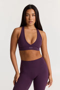 Sculpt Crossback High Sports Bra in Deep Plum — main image