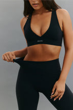 Sculpt Gym Set in Black - Legging + Crossback Bra — image 6
