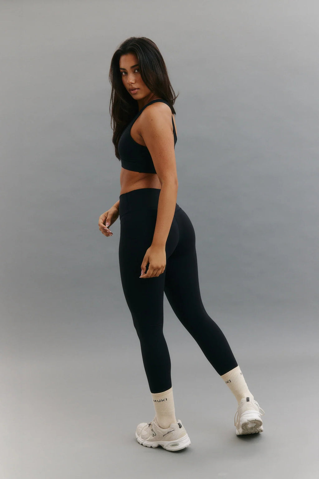 Sculpt Gym Set in Black - Legging + Crossback Bra — image 2