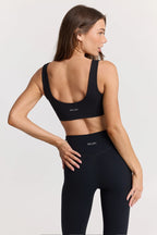 Sculpt Twist Crop Top in Black — image 3