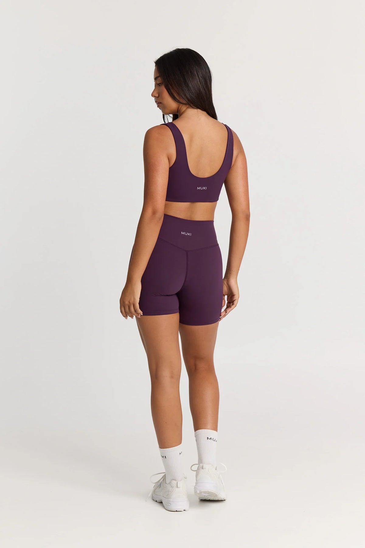 Sculpt Twist Crop Top in Deep Plum — image 4