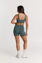 Sculpt Gym Set in Forest Green - Short + Crop — image 3