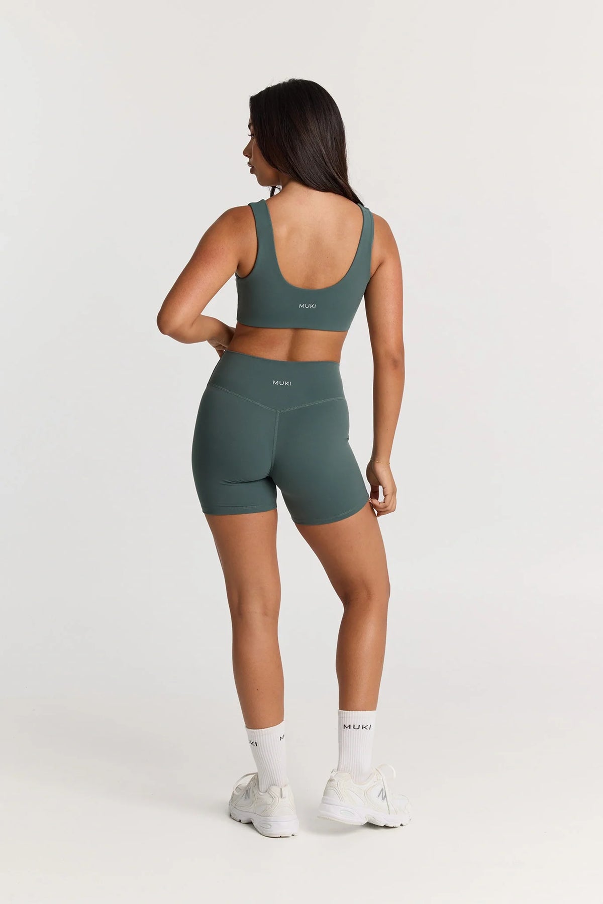Sculpt Twist Crop Top in Forest Green — image 5
