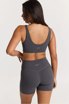 Sculpt Twist Crop Top in Graphite — image 6