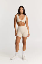 Sculpt Twist Crop Top in Vanilla — image 3