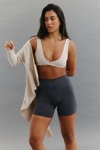 Sculpt Twist Crop Top in Vanilla — image 6