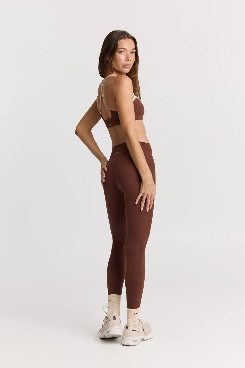 Sculpt Two Tone Sports Bra in Chocolate — image 4
