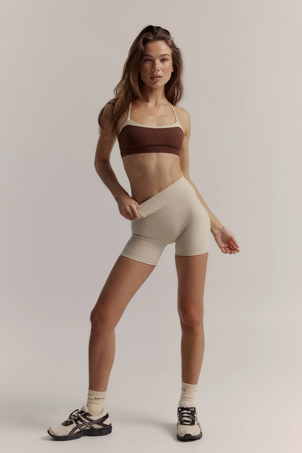 Sculpt Two Tone Sports Bra in Chocolate — image 6