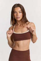 Sculpt Two Tone Sports Bra in Chocolate — image 2