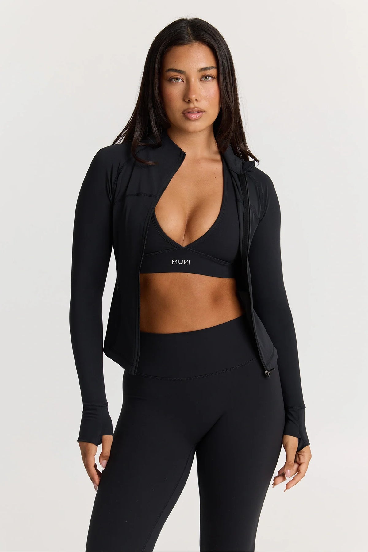 Sculpt Zip Up Jacket in Black — image 4