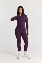 Sculpt Zip Up Jacket in Deep Plum — image 3