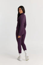 Sculpt Zip Up Jacket in Deep Plum — image 4