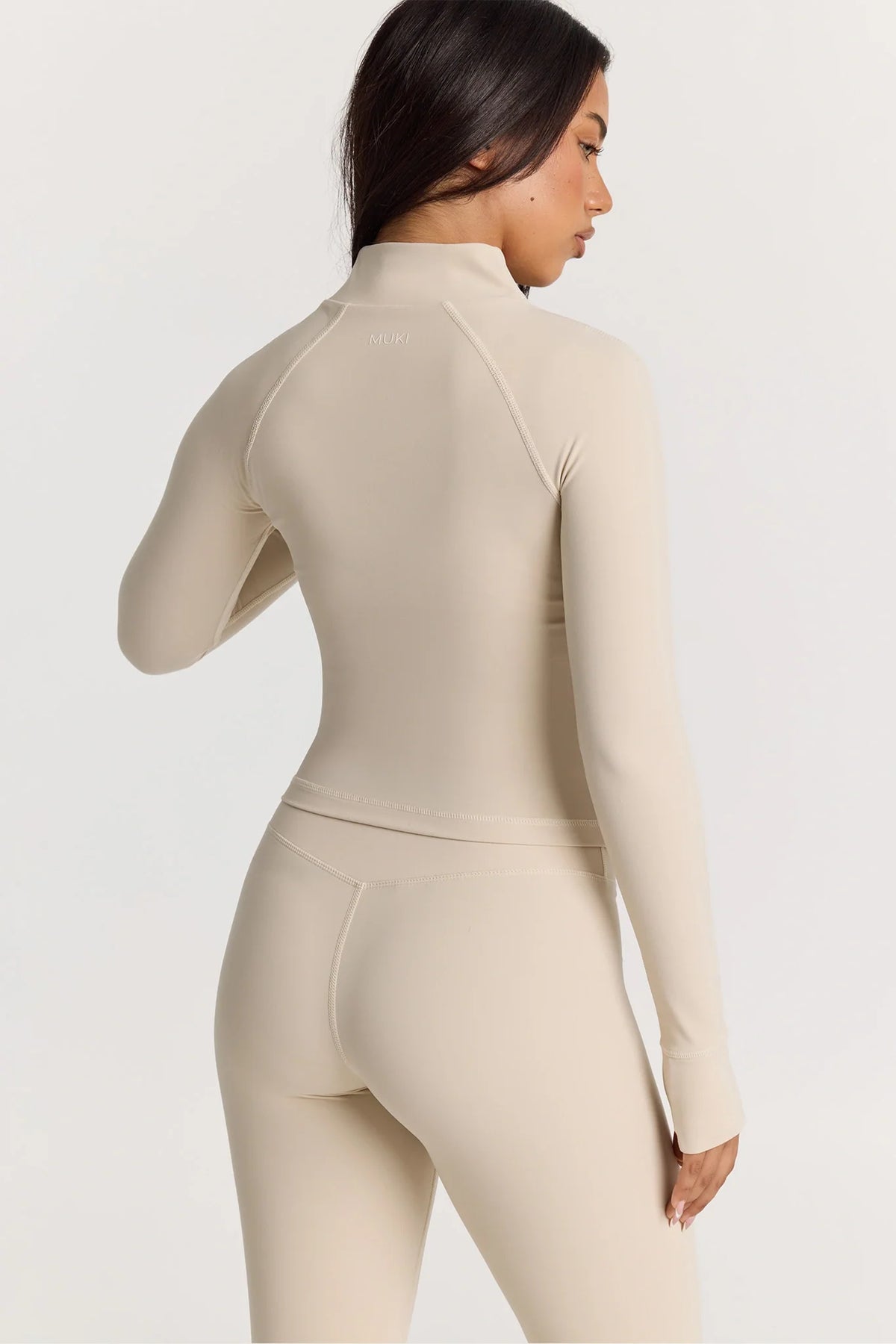 Sculpt Zip Up Jacket in Vanilla — image 5
