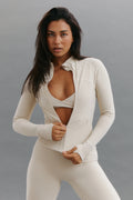 Sculpt Zip Up Jacket in Vanilla — main image