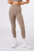 Seamless Ribbed Legging in Latte — main image