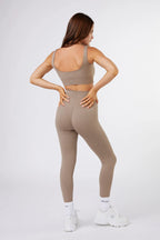 Seamless Ribbed Legging in Latte — image 5